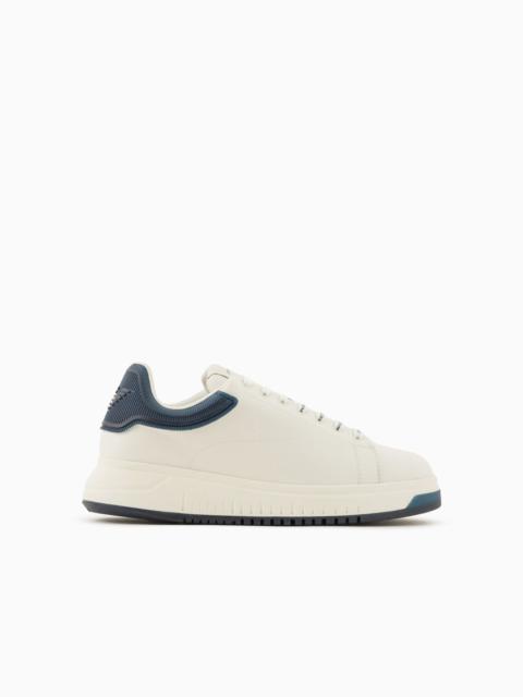 てんとう虫専用【美品】ARMANI COLLEZIONI ホワイトレザー EMPORIO ARMANI Leather sneakers with signature logo and