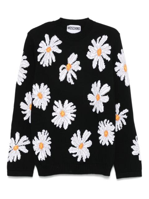 Moschino sunflower-jacquard sweater