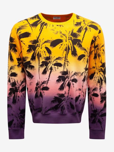 Multicolour Palm Trees Print Sweatshirt