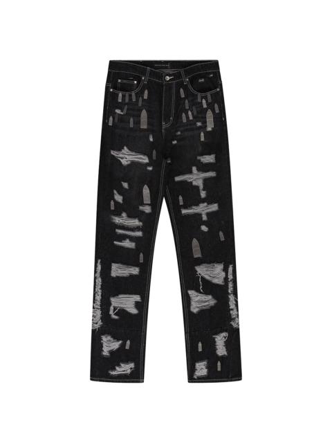 WHO DECIDES WAR AMPLIFIED STRAIGHT-FIT JEANS "BLACK" 1120790002SS24