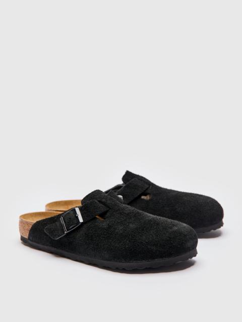 BIRKENSTOCK Boston Clog in Black Suede SFB