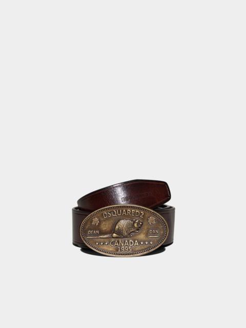 DSQUARED2 D2 CANADA PLAQUE BELT