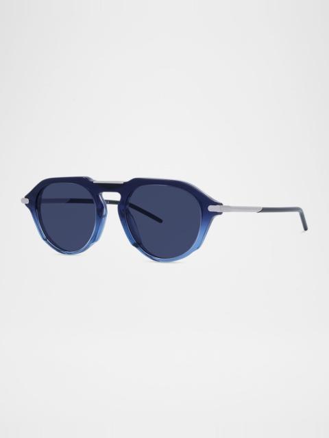 Givenchy Men's GV One Acetate and Nylon Round Sunglasses