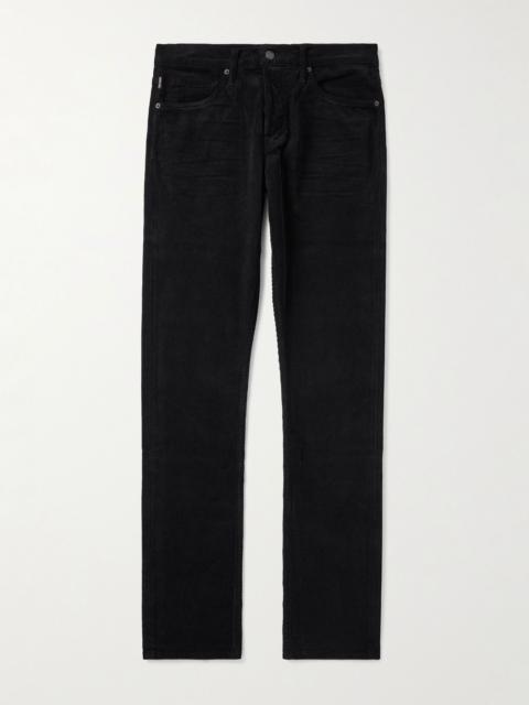 TOM FORD Slim-Fit Cotton-Blend Corduroy Trousers Black