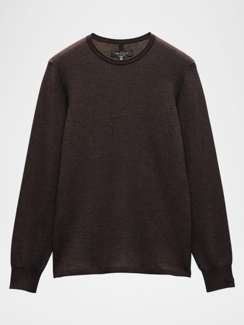 rag & bone Men's Gregory Slim-Fit Waffle Knit Crewneck Sweater