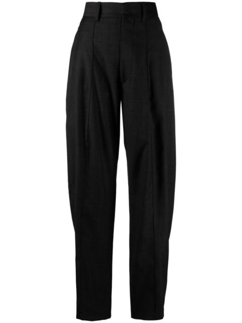 Isabel Marant Sopiavea checkered high-waisted trousers