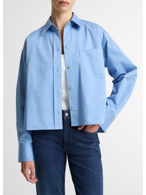 Vince Cotton Cropped Button-Front Shirt