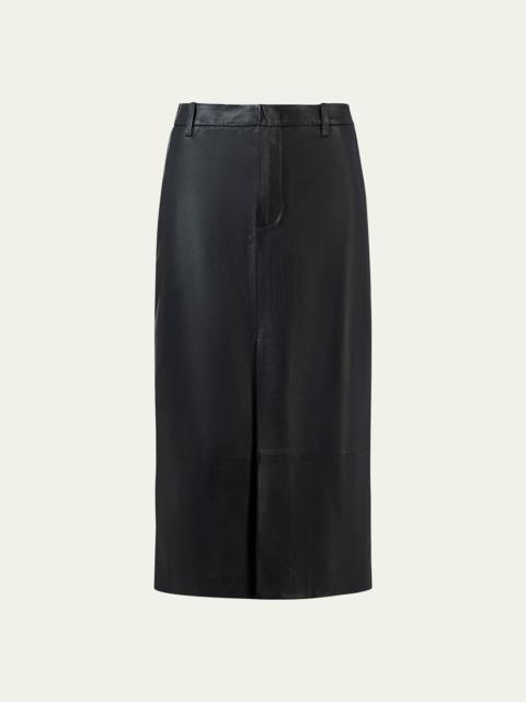 Leather Trouser Midi Skirt