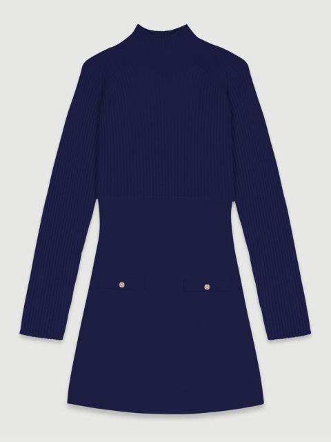 maje Knit 2-in-1 short dress