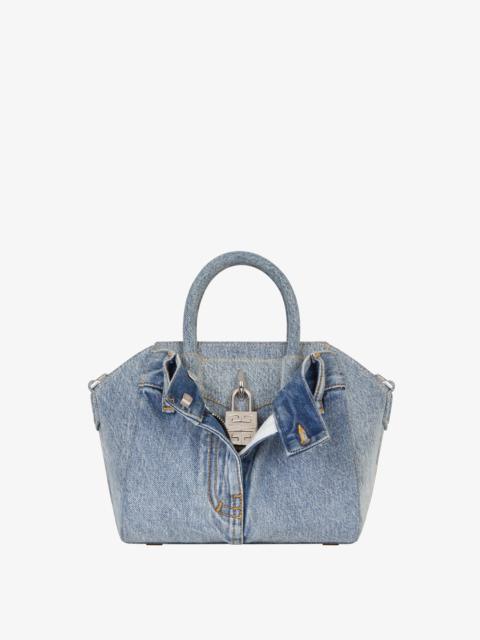 Givenchy MINI ANTIGONA LOCK BAG IN JEANS