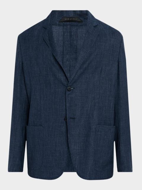 GIORGIO ARMANI Men's Wool-Silk Melange Sport Coat