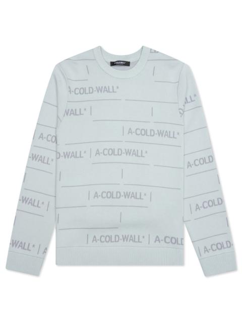 A-COLD-WALL* A-COLD-WALL CHAIN JACQUARD KNIT - ICE GREY