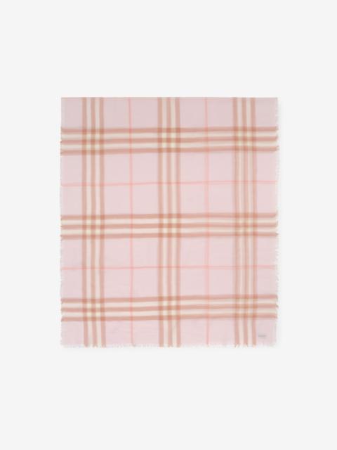 Burberry Wide Check Wool Scarf
