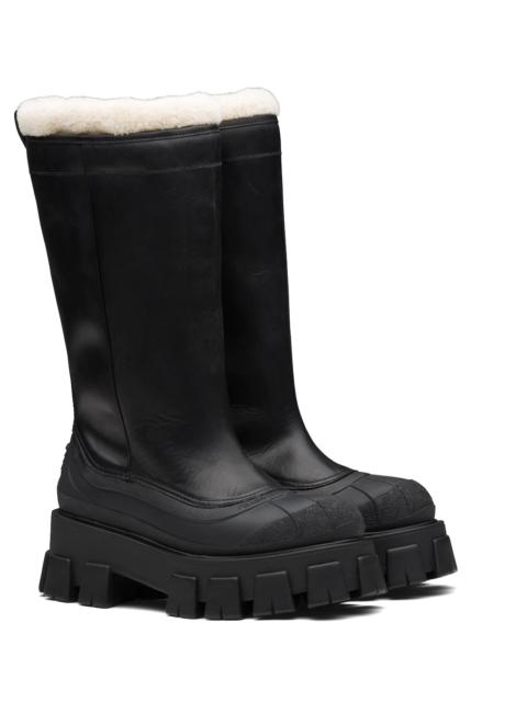 Prada Monolith leather boots