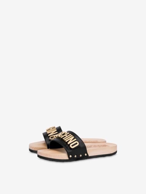 Moschino LETTERING LOGO CLOG SANDALS