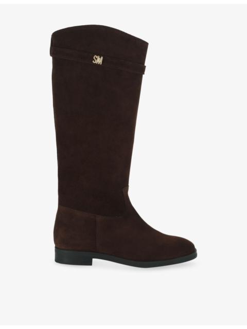 STEVE MADDEN Novi High-Leg Flat Suede Boots