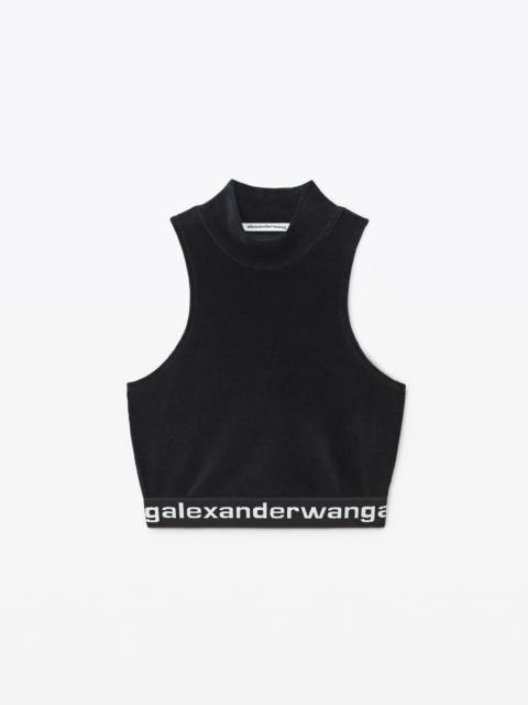 Alexander Wang MOCK NECK TANK IN STRETCH CORDUROY