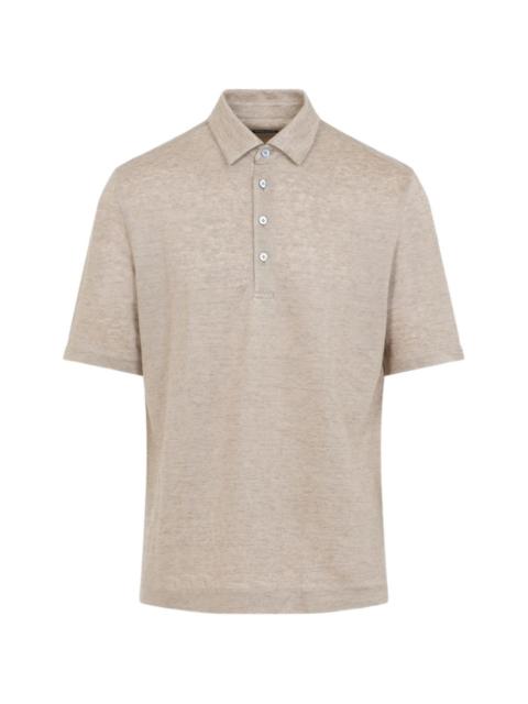 ZEGNA Oasi linen polo shirt