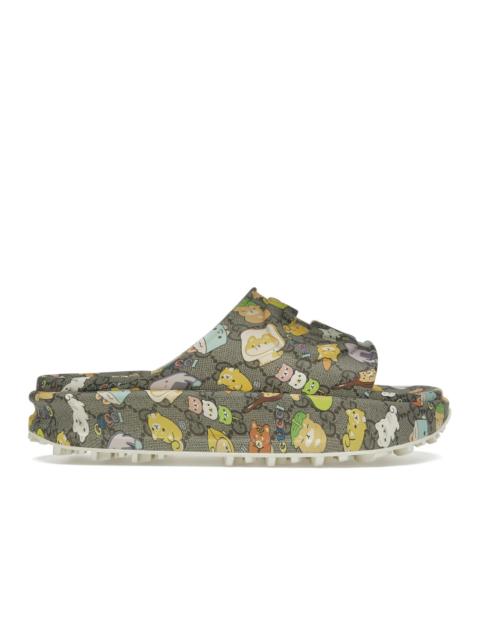 GUCCI Gucci Slide Sandal Pikarar GG Animal Print