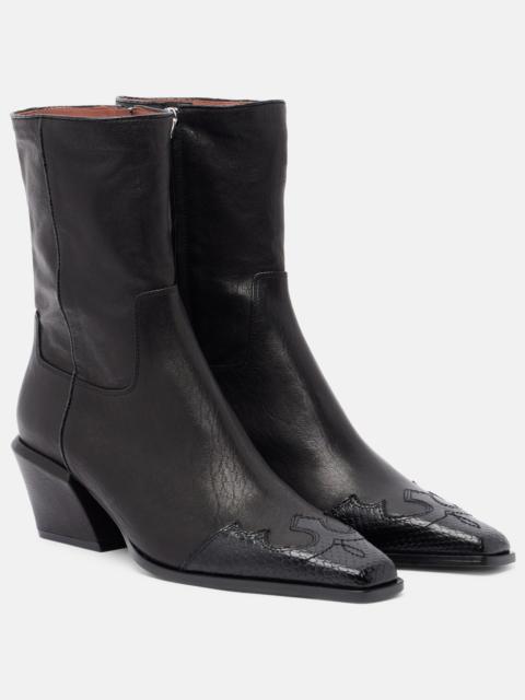 PARIS TEXAS Bettina leather cowboy boots