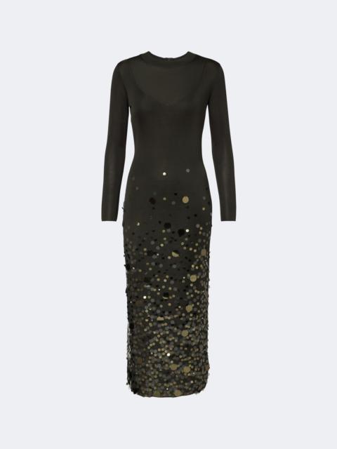 CAROLINA HERRERA Sequined knitted midi dress