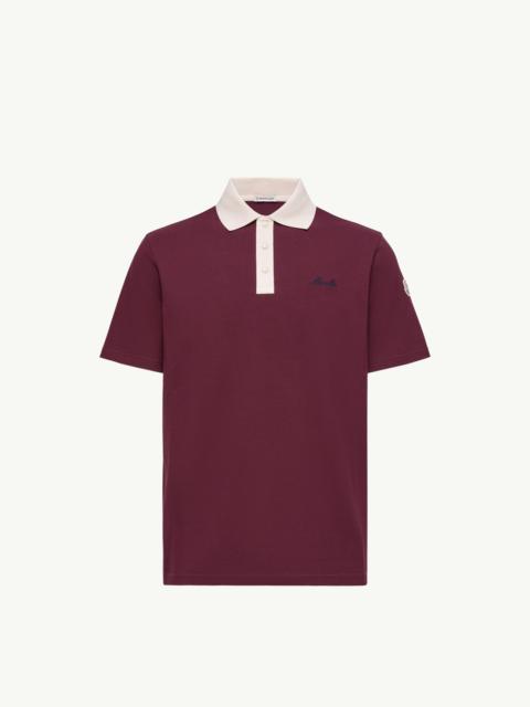 Moncler Embroidered Logo Cotton Piquet Polo Shirt