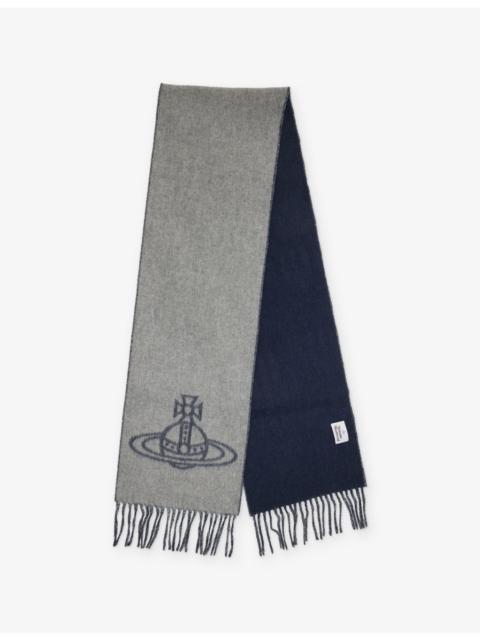 Vivienne Westwood Double Face Orb-Jacquard Wool Scarf