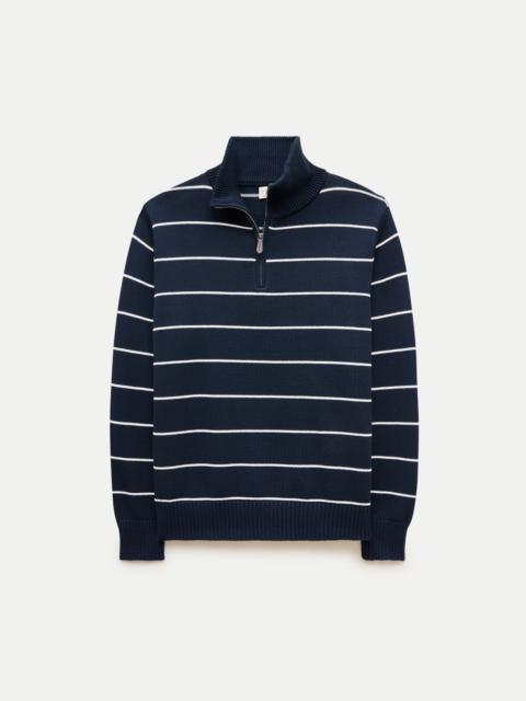 J.CREW Heritage cotton quarter-zip sweater in stripe