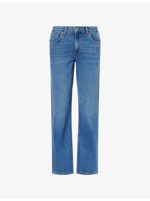 Reformation Elton Straight-Leg Stretch-Denim Blend Jeans