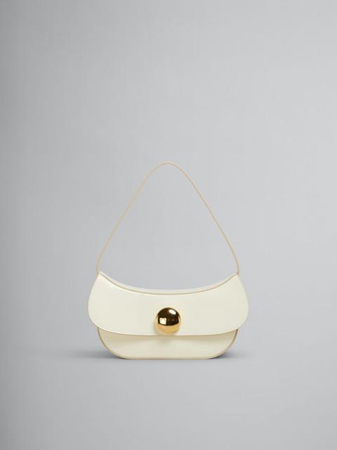 Marni CREAM LEATHER BUTTERFLY MEDIUM HOBO BAG