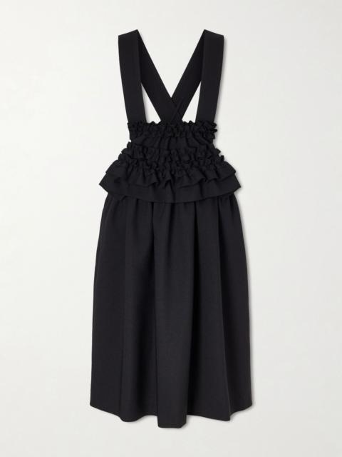 Comme des Garçons GIRL Ruffled stretch-georgette dress Black