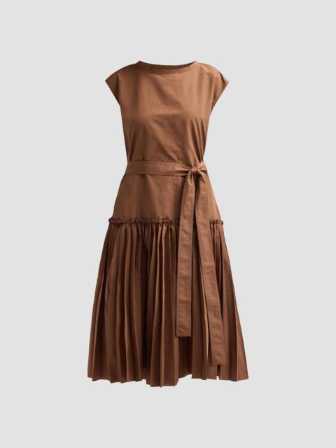 KOBI HALPERIN Women's Logan Pleated Drop-Waist Midi Dress - Cacao