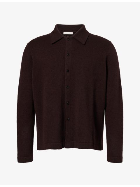 UMITBENAN Winter Sunset Button-Up Cashmere-Blend Top