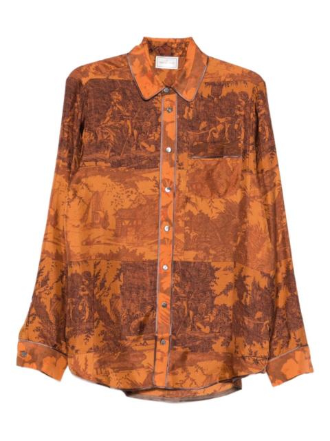 Pierre-Louis Mascia printed pocket shirt