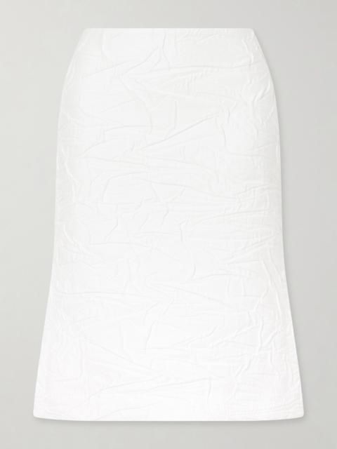 SHUSHU/TONG Crinkled Cotton-blend Mini Skirt