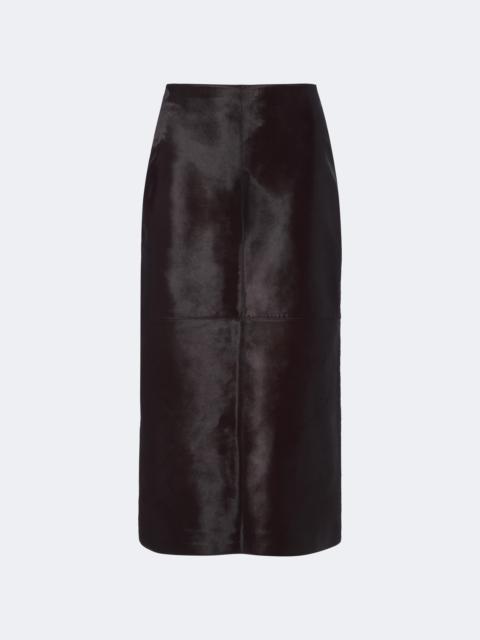 NOUR HAMMOUR Alana calf-hair pencil skirt