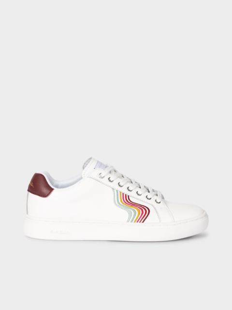 Paul Smith White Leather 'Lapin' Swirl Trainers