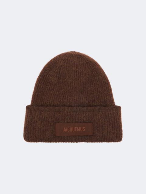 JACQUEMUS Logo alpaca and wool-blend beanie