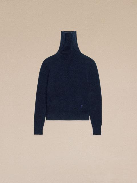 AMI Paris Tonal Ami De Coeur Turtleneck Sweater