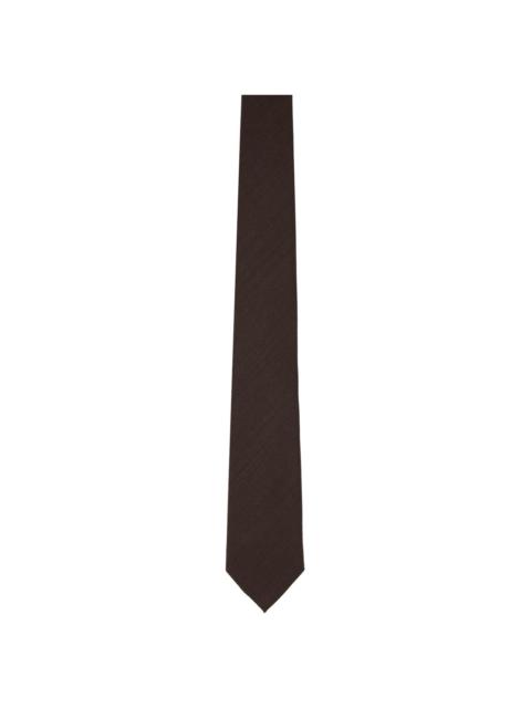 TOM FORD Brown Textured Tie