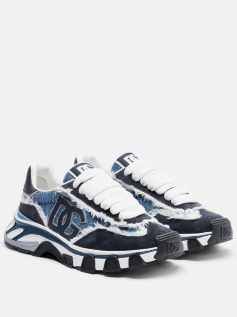 Dolce & Gabbana Runner distressed denim sneakers