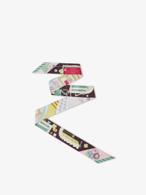 Wrappy Multicolor silk narrow scarf