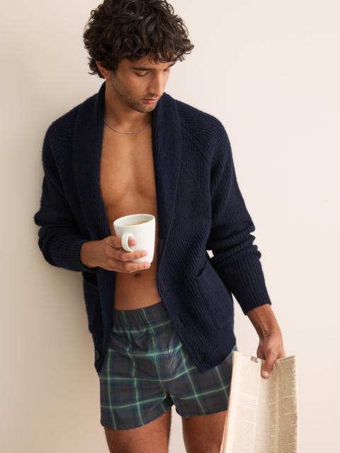 Derek Rose Barker Cotton Modern Fit Boxers Charcoal & Green Check