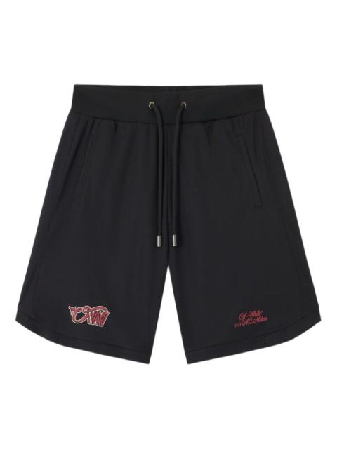 Off-White Off-White x c/o AC Milan Skate Sweatshorts 'Black Red' 44MCI013G25F001125