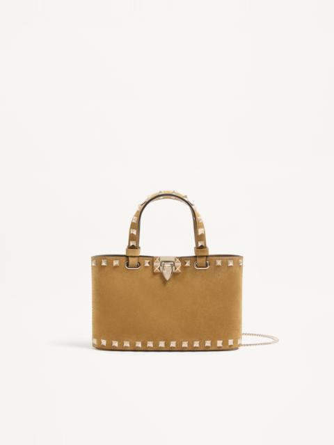 Valentino ROCKSTUD MINI SUEDE SHOPPING BAG