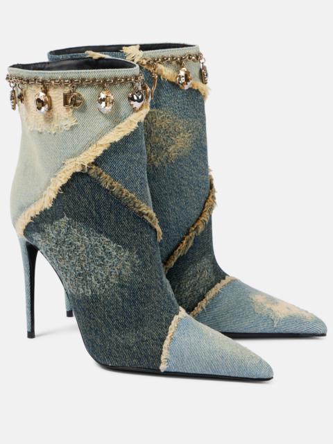 Dolce & Gabbana 고통 denim 부츠