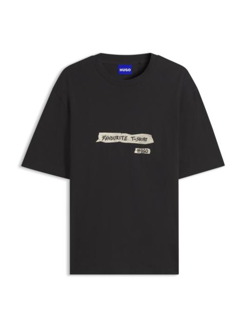 HUGO COTTON-JERSEY T-SHIRT WITH GRAPHIC PRINT
