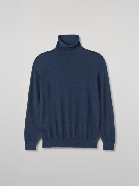 Johnstons of Elgin Beatrice Funnel Navy Superfine Cashmere Jumper