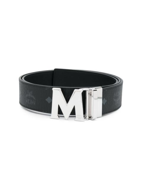 MCM logo-print branded-buckle belt