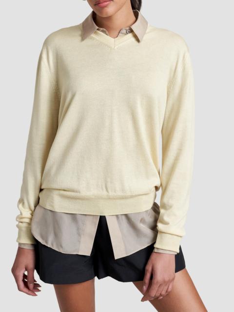 LA LIGNE Women's Ben V-Neck Sweater - Butter